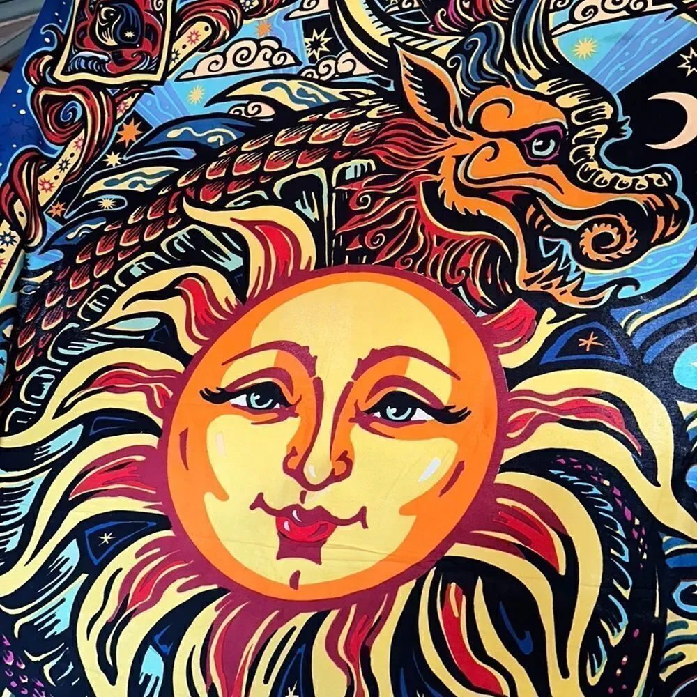 Dragon sun tapestry 60 x 90